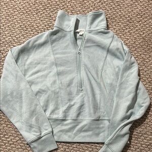 Light Blue Half-Zip Sweater
